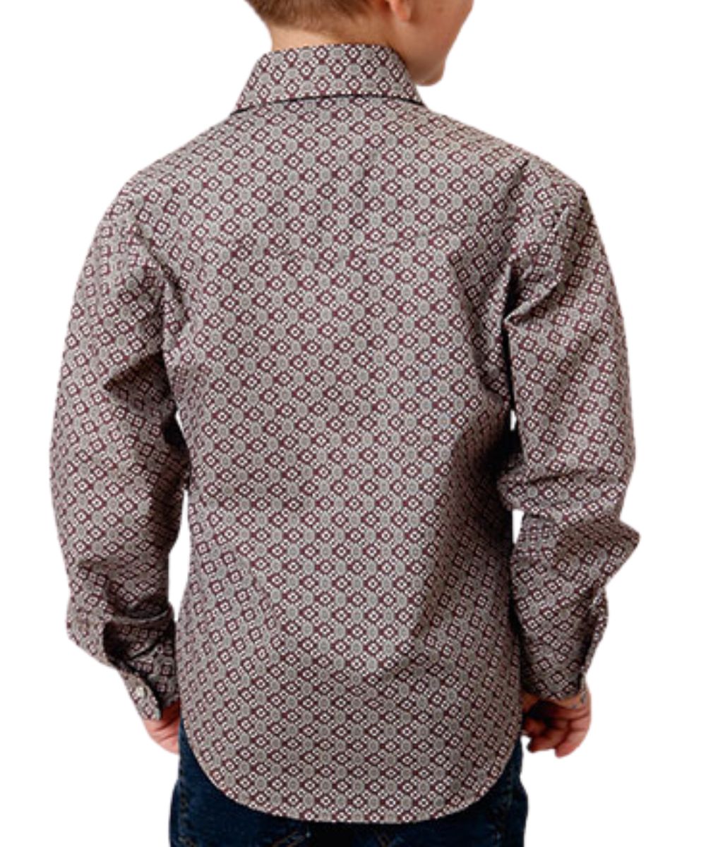Roper Boys' Wine Snap Shirt