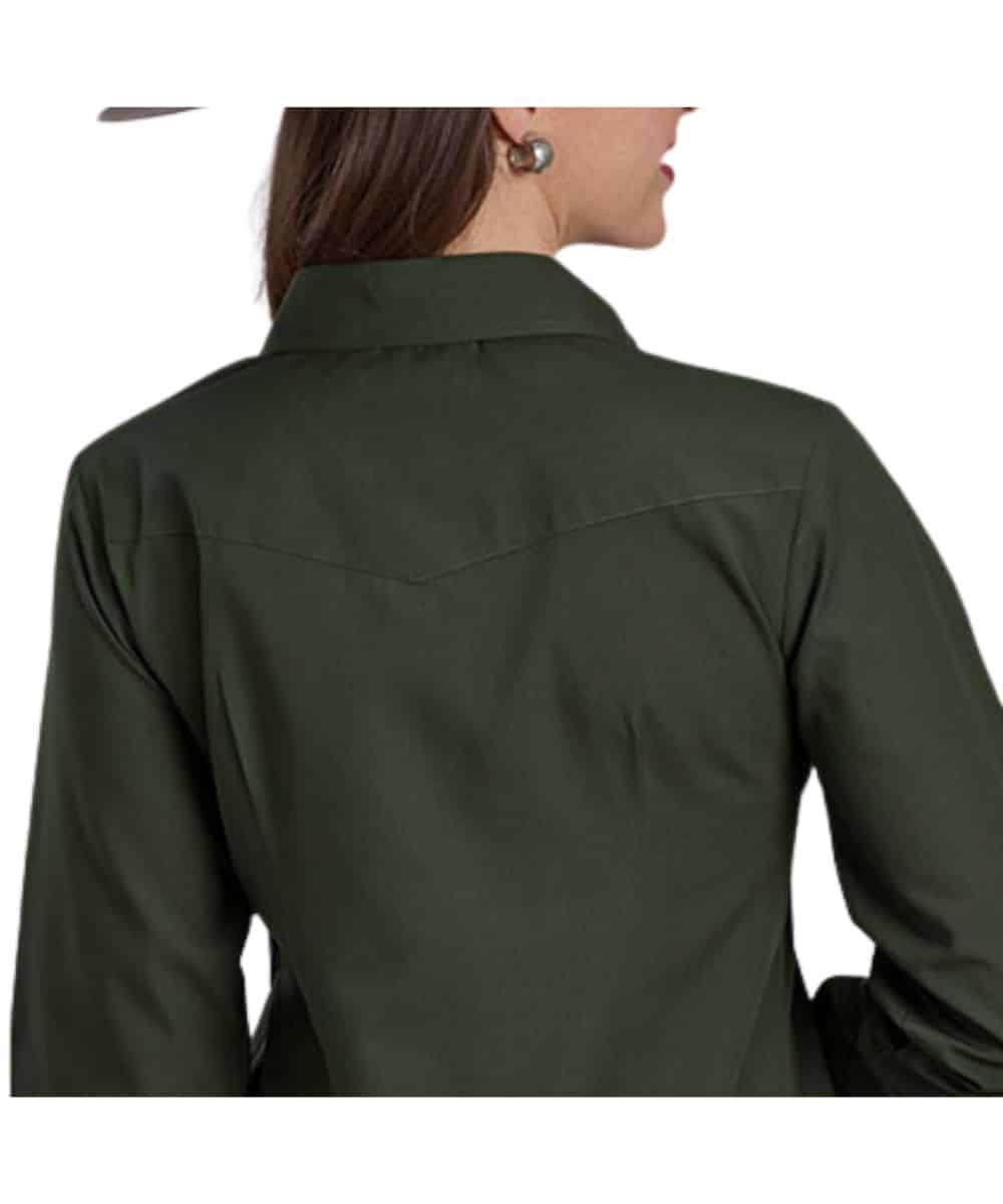 Roper Women's Olive Western Snap Shirt