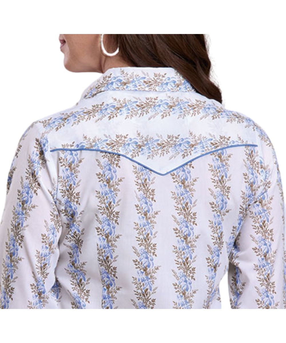 Roper Women's Floral Striped Western Snap Shirt