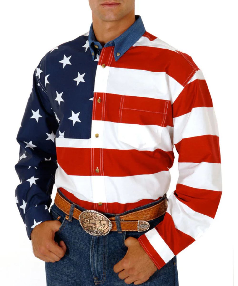 Roper Men's Big & Tall Americana Button Down Shirt