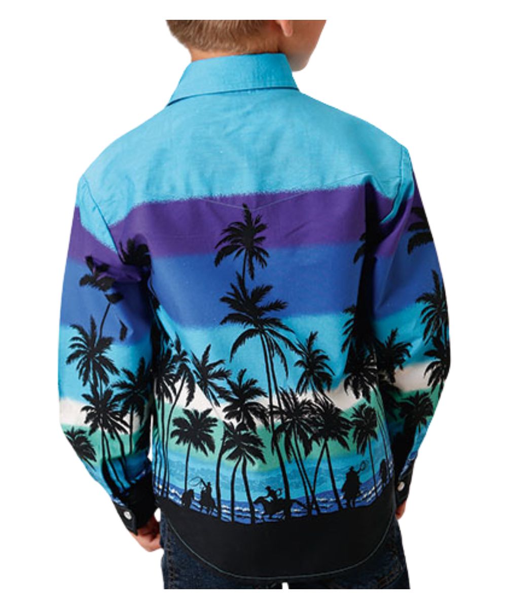 Roper Boys' Vintage Beach Snap Shirt