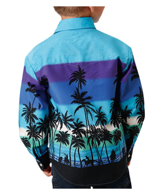 Roper Boys' Vintage Beach Snap Shirt