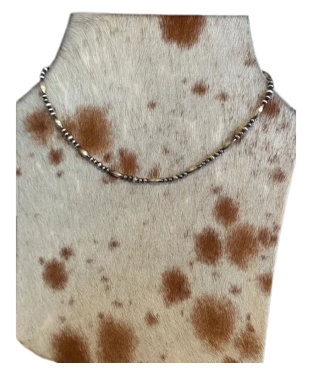 Z Bars Jewelry Women's Sterling Pearl Torpedo Bead Necklace
