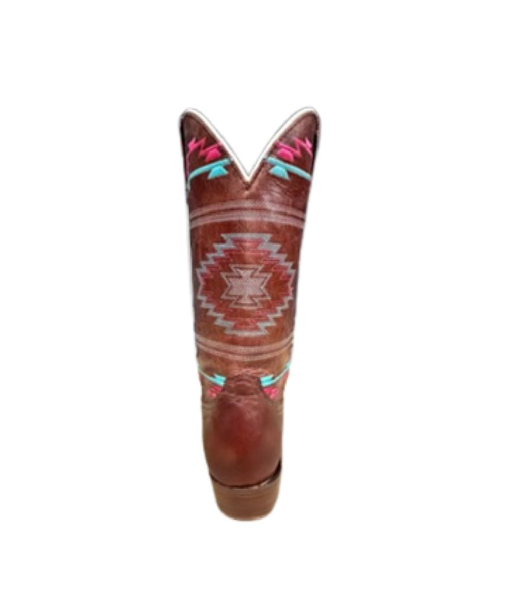 Back side view of the cowboy heel
