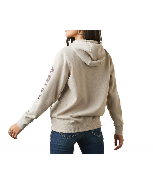 Ariat Women's Oatmeal Heather Logo Hoodie