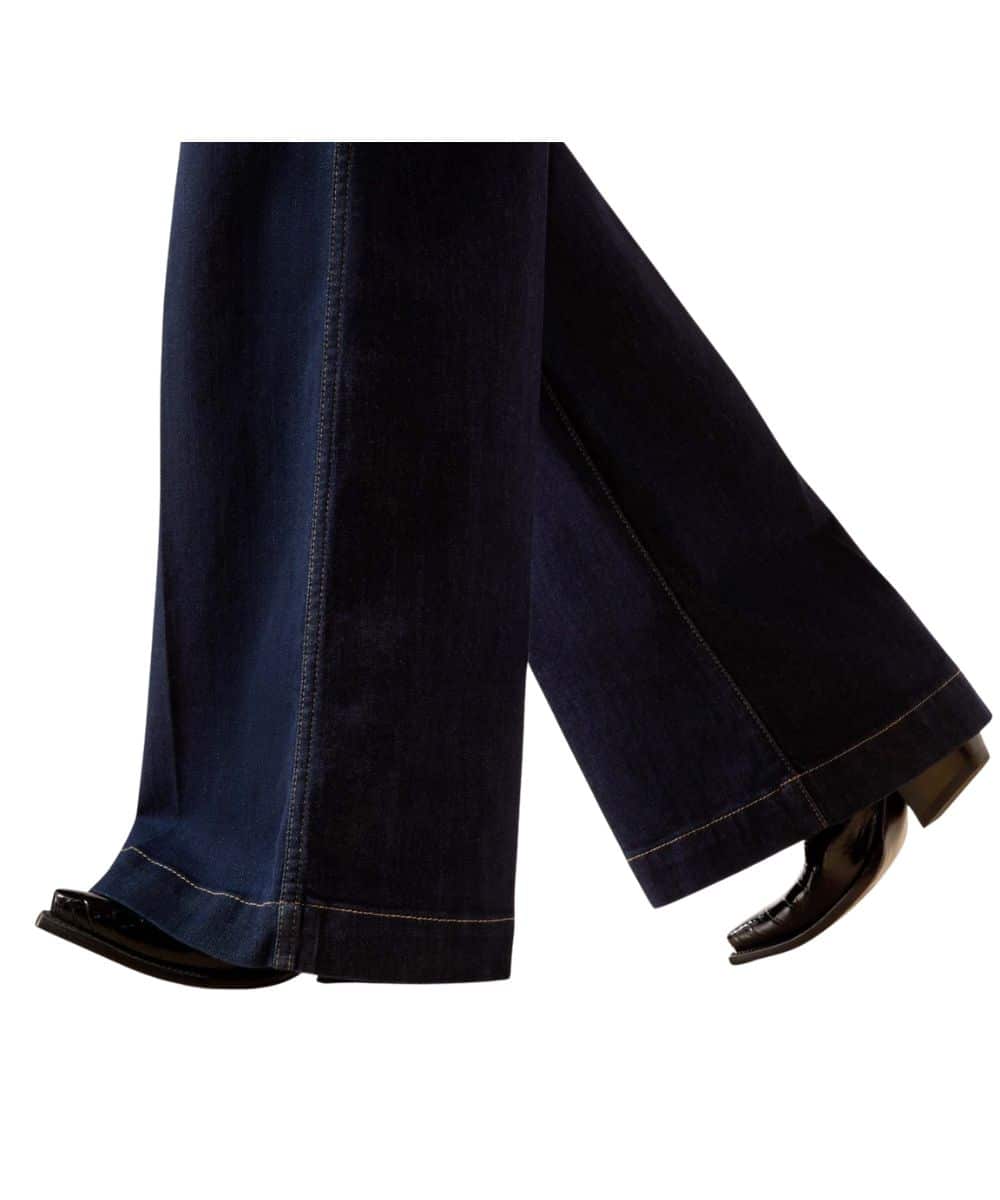 Close-Up View Of The Relaxed Wide Leg With A Trouser Hem
