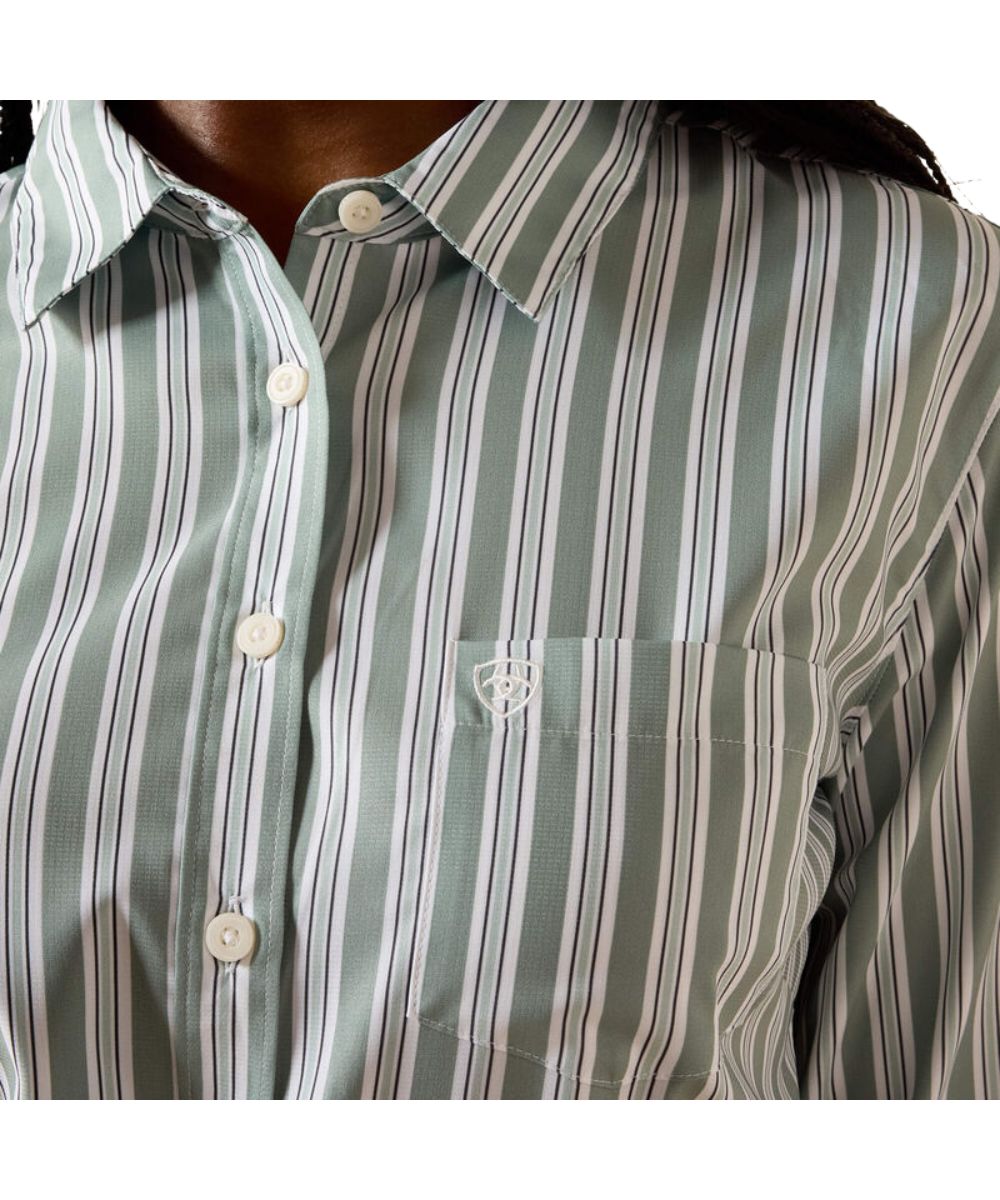 Ariat Women's Green Bay Kirby Pro Stripe Button Down Shirt