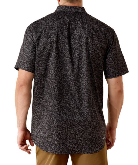 Ariat Men's Black 360 Airflow Short Sleeve Button Down Shirt