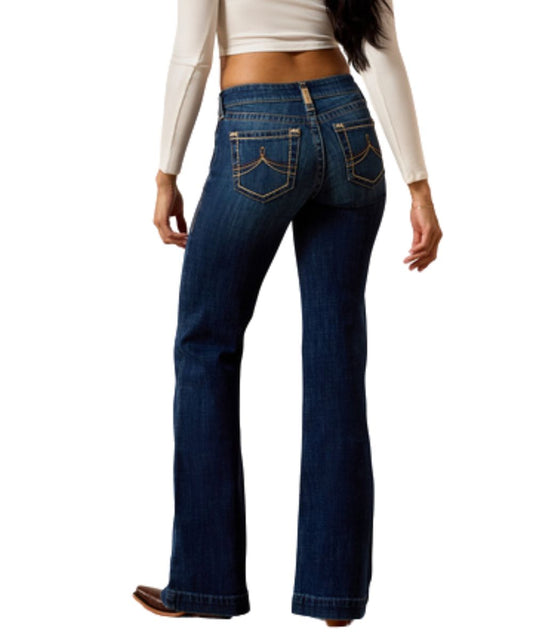 Back View Of The Dark Wash Trouser Jean