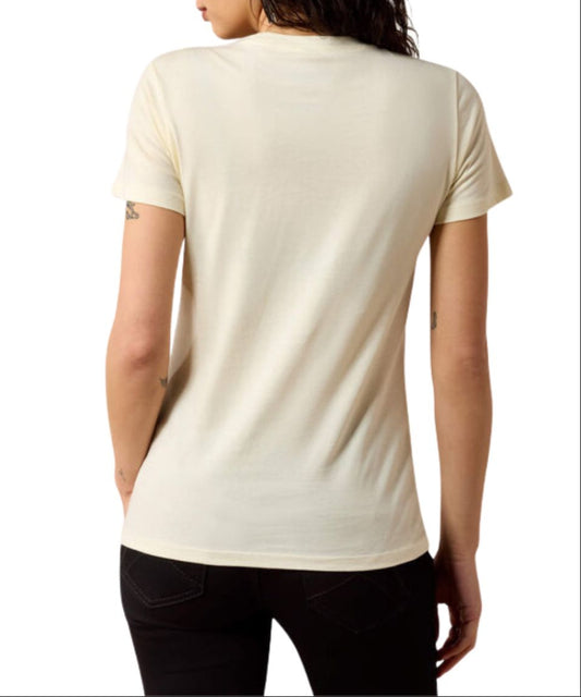 Back view of the women's natural/white graphic tee