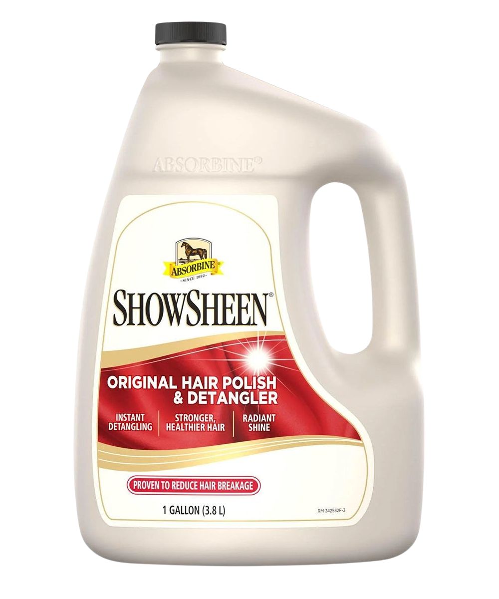 Front view of the 1 gallon hair polish & detangler jug