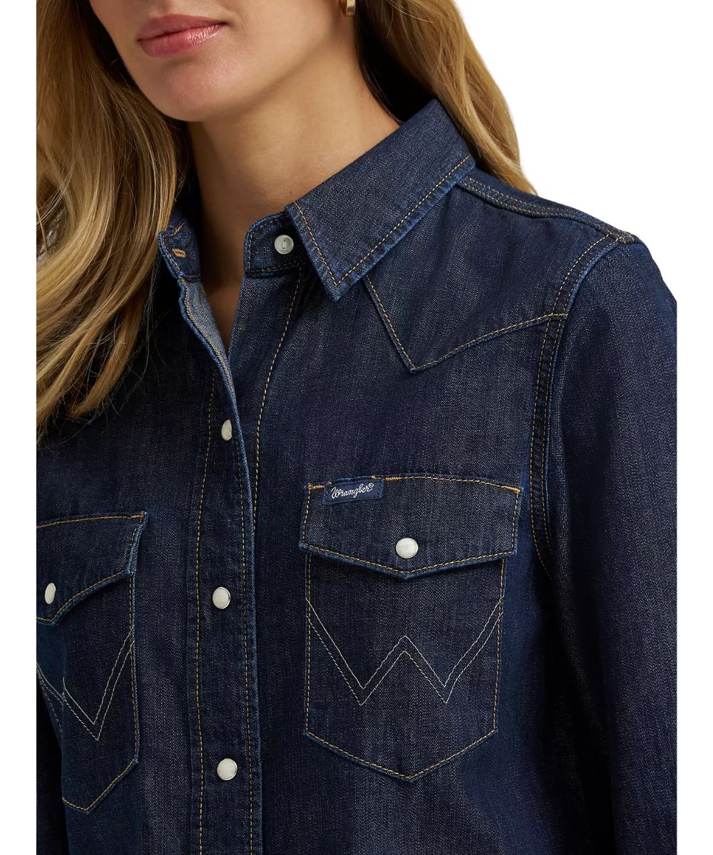 Wrangler Women's Denim Snap Shirt