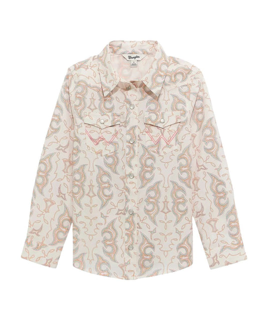 Wrangler Girls' Western Snap Shirt