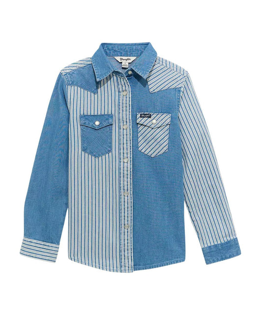 Wrangler Girls' Western Snap Shirt