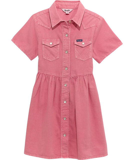 Wrangler Girls' Western Snap Dress