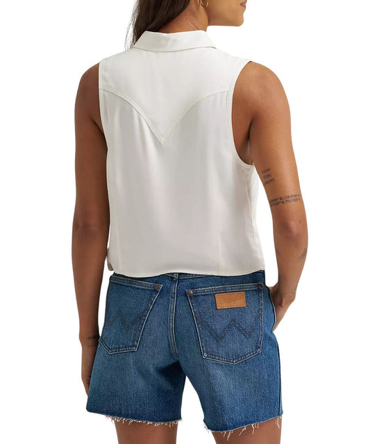 Wrangler Women's Sleeveless Snap Shirt