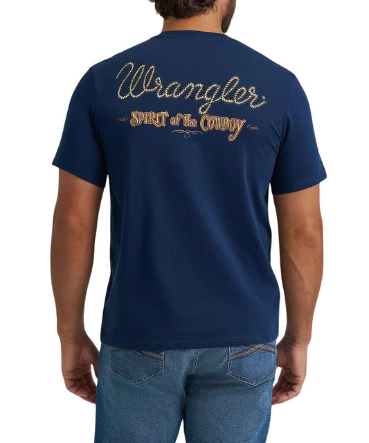 Men's Graphic Tee With Logo And "Spirit Of The Cowboy" On The Back