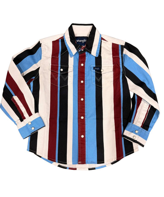 Wrangler Boys' Brushpopper Western Snap Shirt