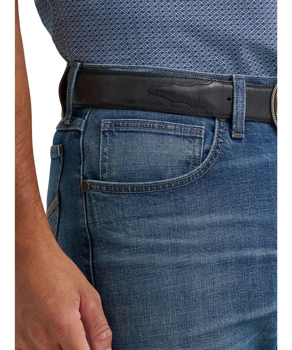 Five pocket styling, including the coin pocket.