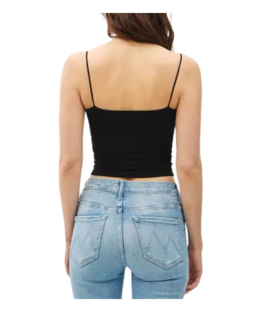 Be Cool Women's Black Cropped Tank Top