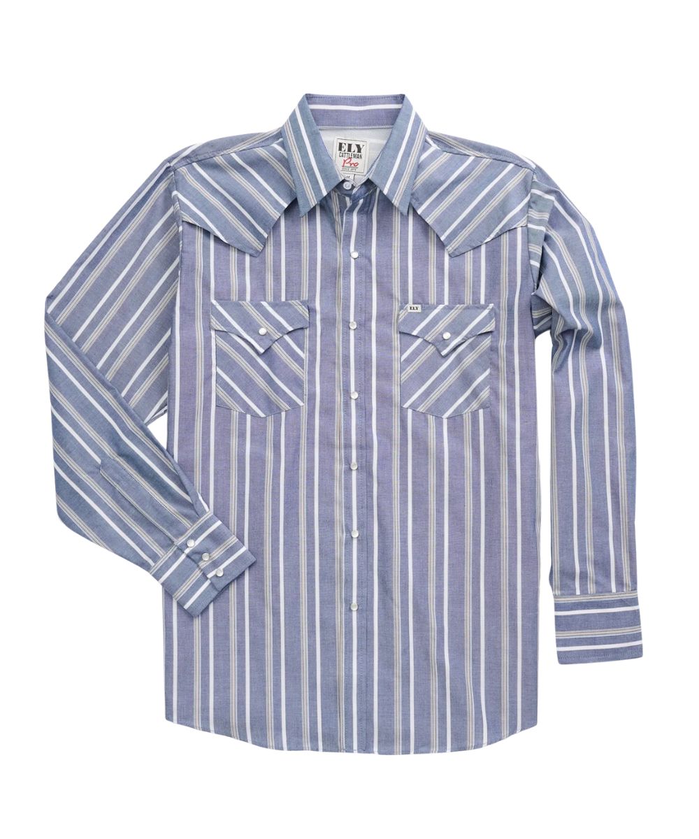 Ely Cattleman Men's Assorted Pro Striped Snap Shirt