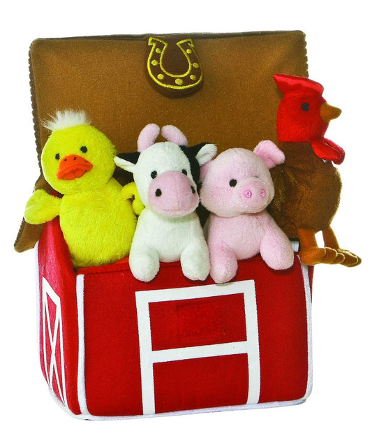Barn Has Top Carry Handle And Velcro Closure For Easy Travel And Play, Animals Included
