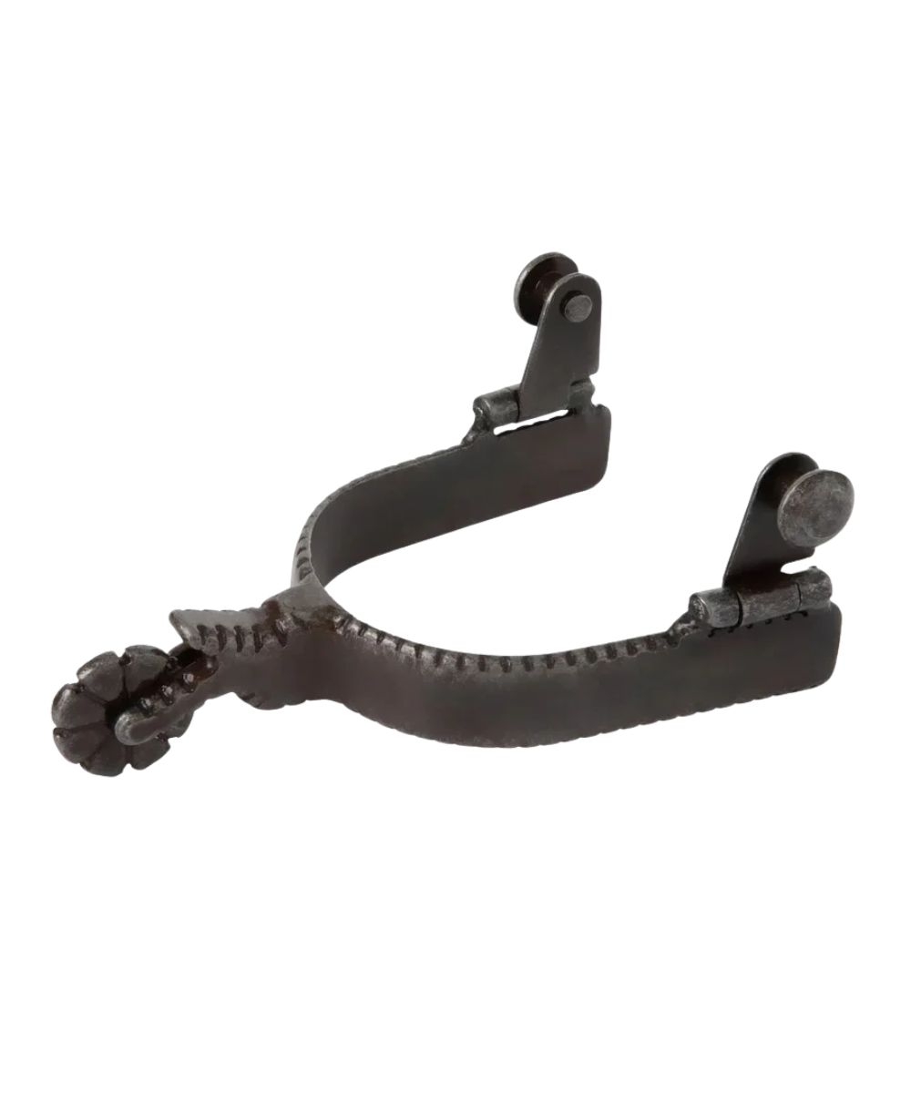 Women's buffed brown Weaver spurs featuring the 8 point rowel