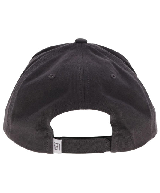 Back view of the grey youth cap featuring an adjustable snapback closure