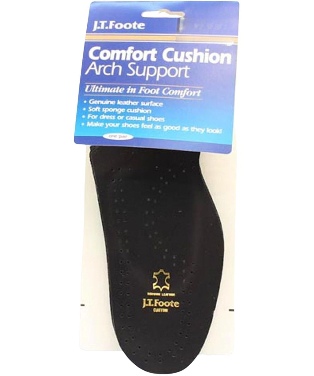 Aeriel view of the leather arch support insert
