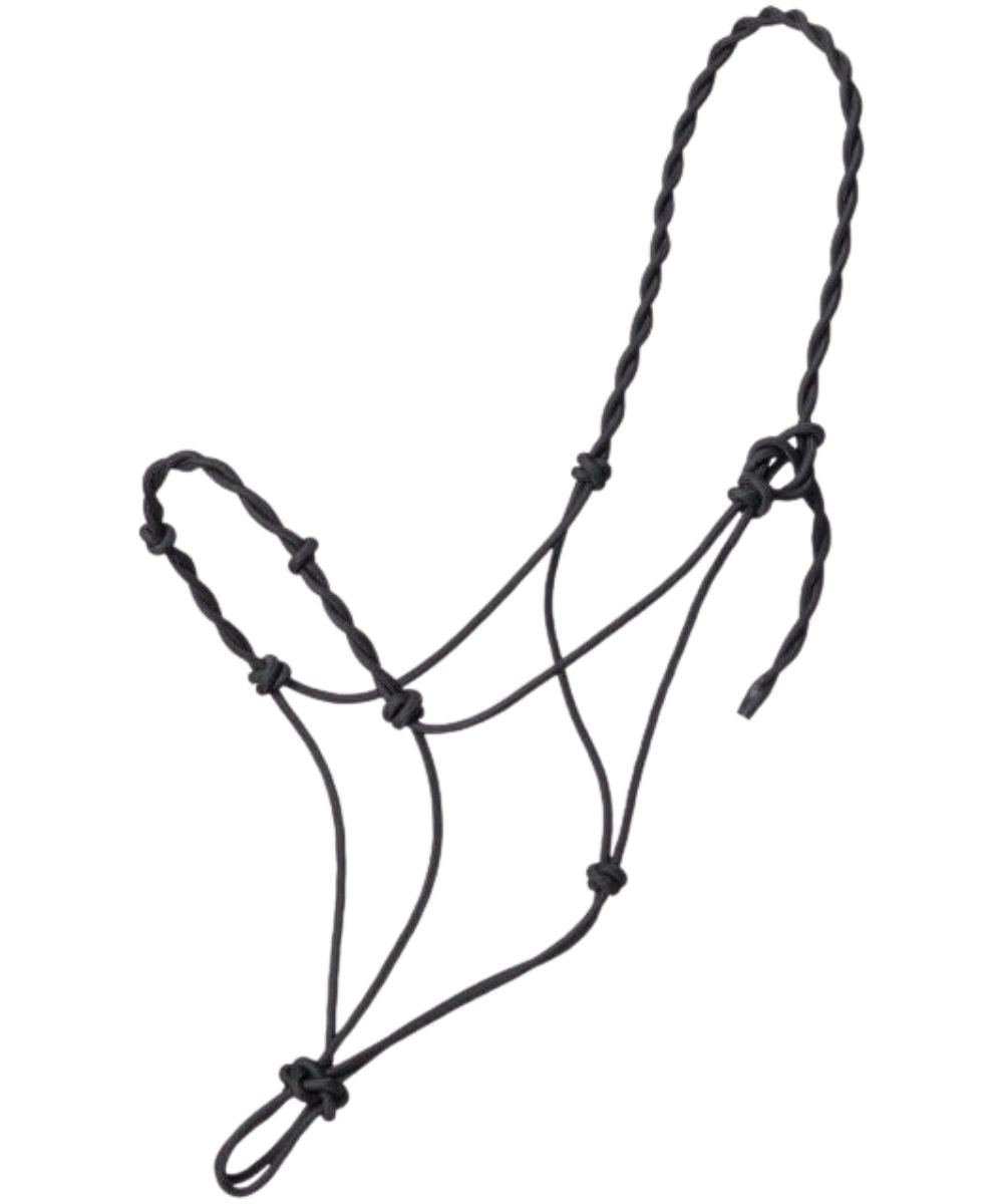 Tough1 knotted draft horse rope halter with twisted crown