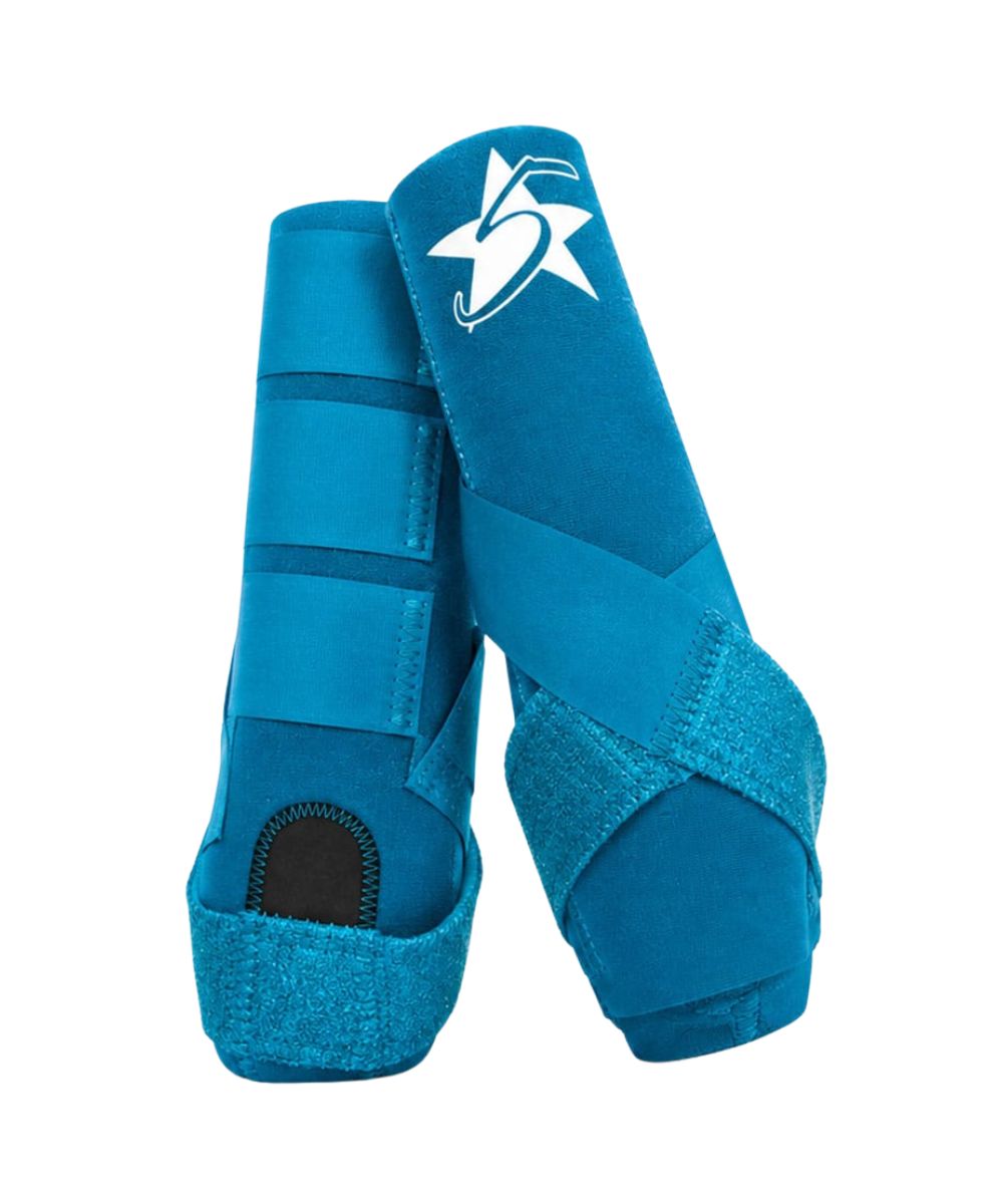 Large turquoise front sport boots
