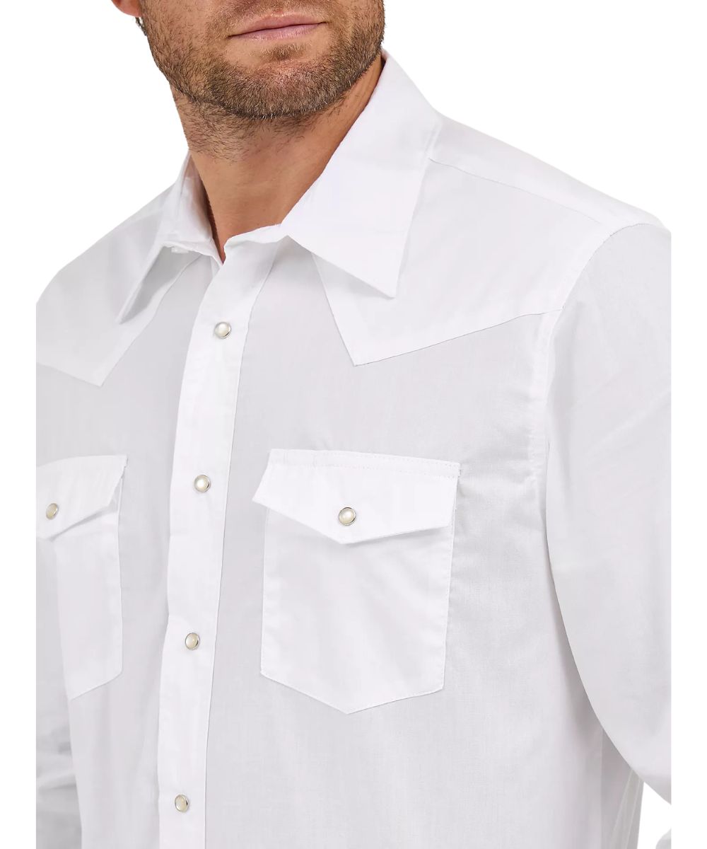 Wrangler Men's Broadcloth Western Snap Shirt