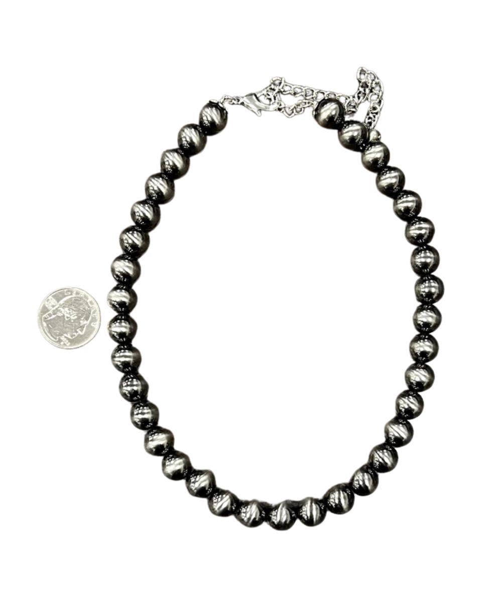 Isac Trading Women's Polished Gray Western Necklace