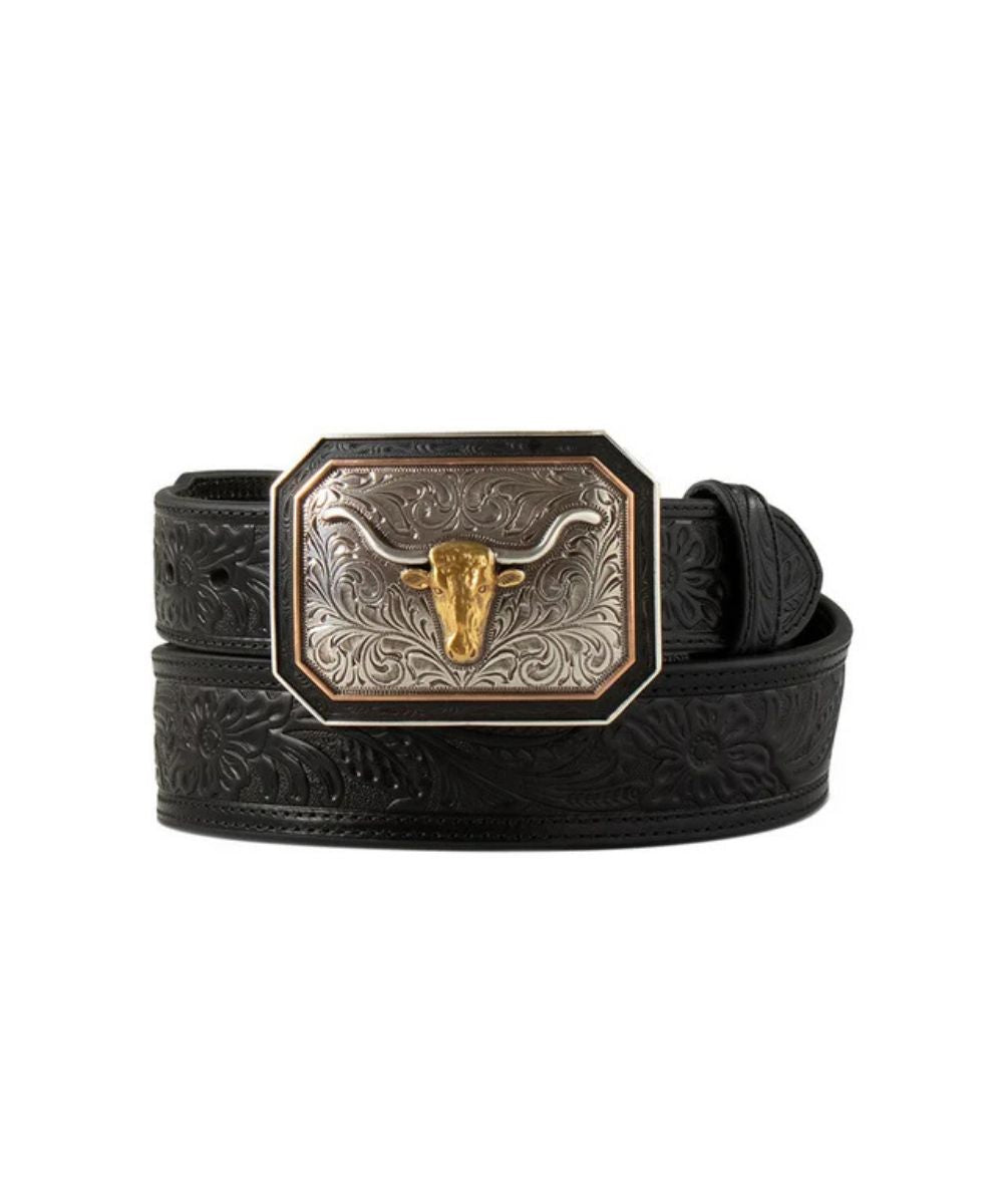 M&F Western Men's Ariat Floral Embossed Belt