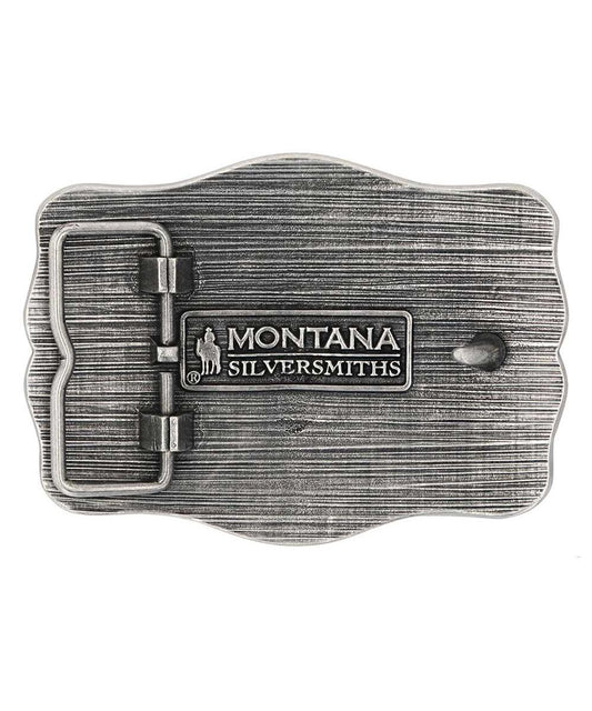 Montana Silversmiths Men's Ropin' Ready Longhorn Attitude Buckle