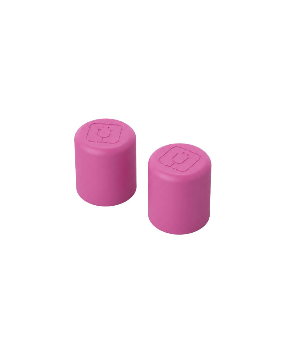 Side view of the frosted rose magnetic straw covers