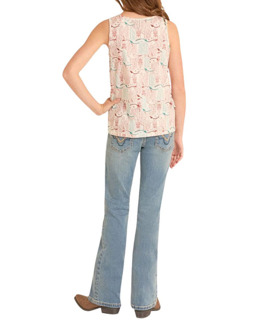 Rock & Roll Cowgirl Girls' Fringe Tank Top