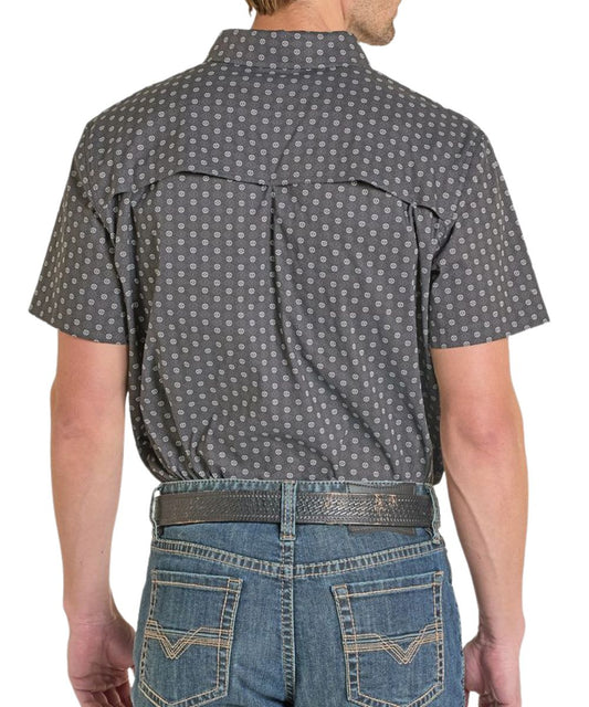 Rock & Roll Cowboy Men's Tek Western Button Down Shirt