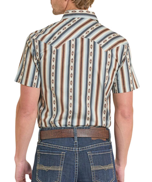 Rock & Roll Cowboy Men's Aztec Snap Shirt