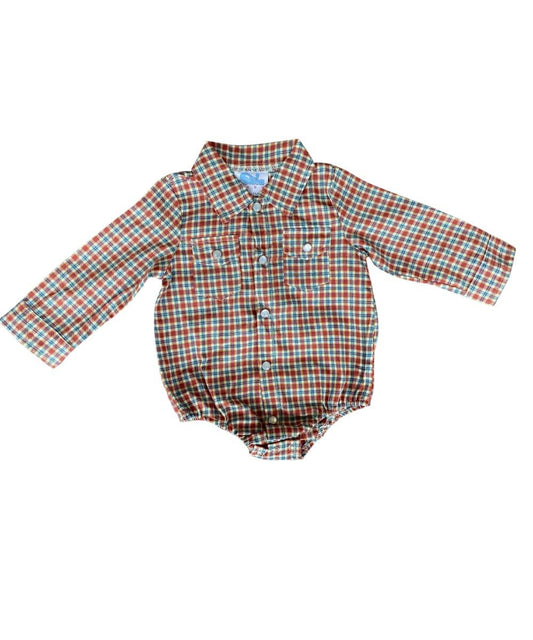 Shea Baby Infant/Toddler Plaid Snap Shirt/Onesie