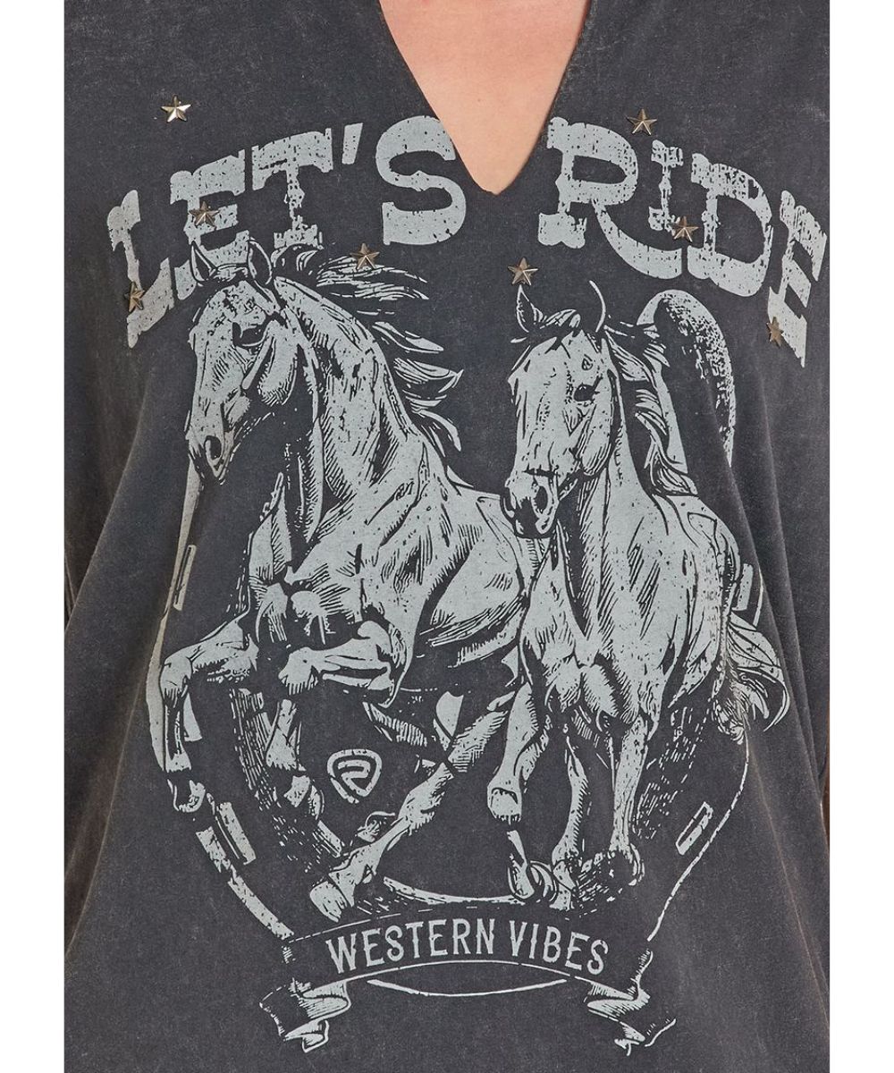 Rock & Roll Cowgirl Women's Western Vibes Tee