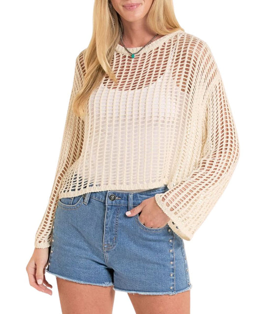 Rock & Roll Cowgirl Women's Open Knit Sweater