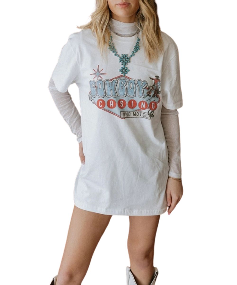 Wild Junkie Women's Cowboy Casino Motel Tee