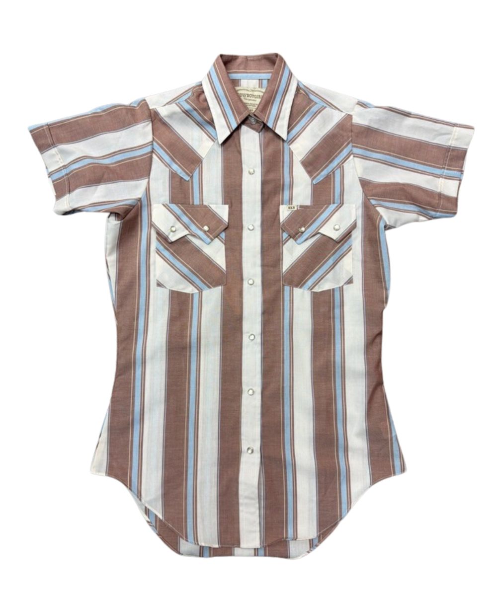 Ely Cattleman Women's Rust Striped Snap Shirt