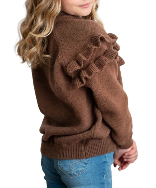 Oopsie Daisy Girls' Ruffle Sweater