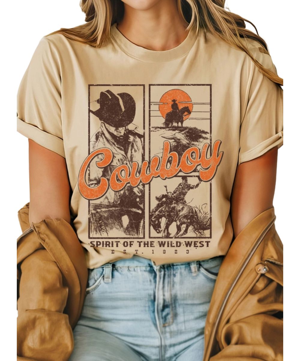Rustee Women's Cowboy Wild West Tee
