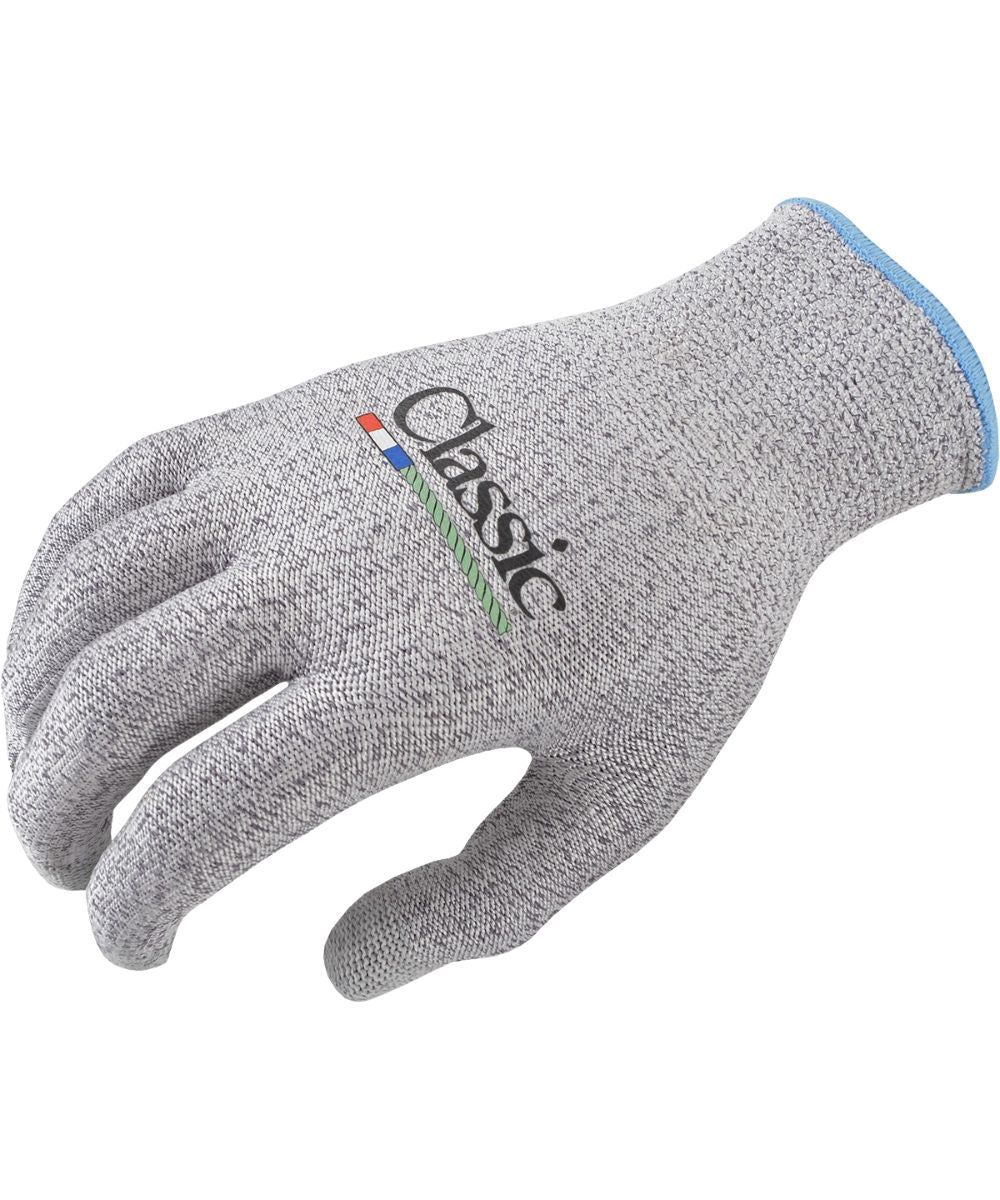 Classic Ropes white high performance roping gloves stitched from abrasion and cut-resistant materials, these gloves are breathable and moisture-wicking featuring the touchscreen-friendly index, middle, and thumb fingers