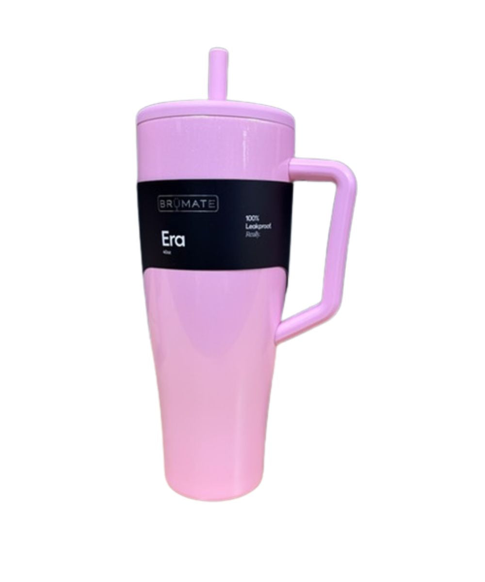 Side view of the blush 40oz tumbler