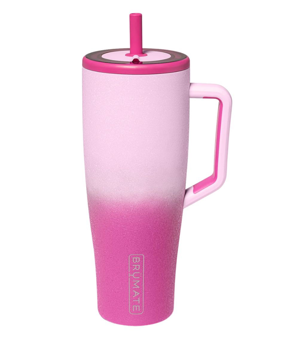 Side view of the 40 oz. Frosted Rose Tumbler