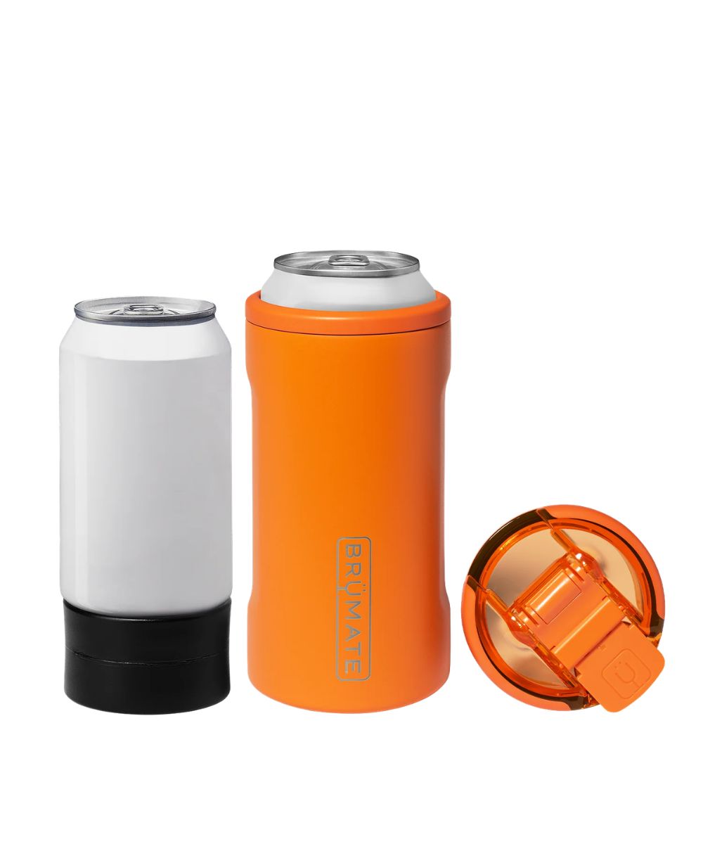 16 Oz. Clementine Can Cooler With Tumbler Lid